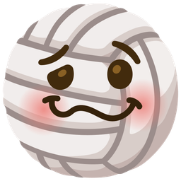 woozy face and volleyball