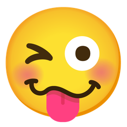 Woozy face and Winking face with tongue