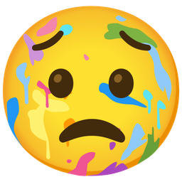 Worried face and Artist palette