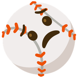 worried face and baseball