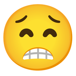 Worried face and Beaming face with smiling eyes