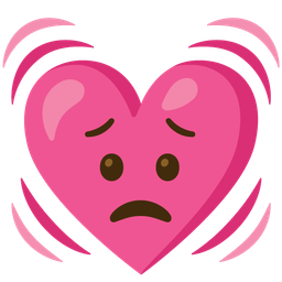 Worried face and Beating heart