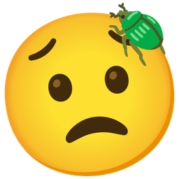 Worried face and Beetle