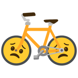 Worried face and Bicycle