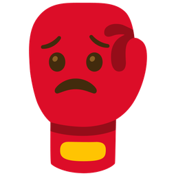 Worried face and Boxing glove