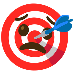 Worried face and Bullseye