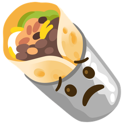 Worried face and Burrito