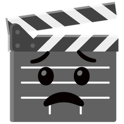 Worried face and Clapper board