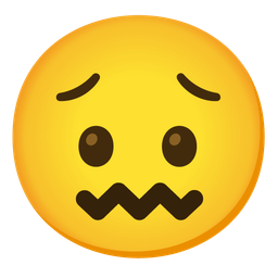 Worried face and Confounded face