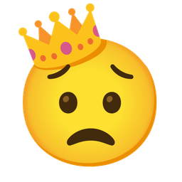 Worried face and Crown