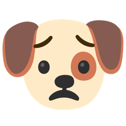 Worried face and Dog face