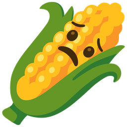 Worried face and Ear of corn