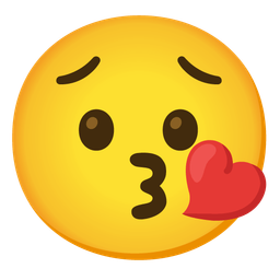 Worried face and Face blowing a kiss