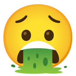 Worried face and Face vomiting