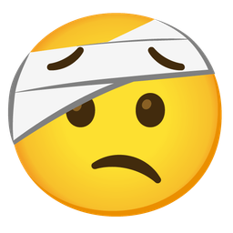 Worried face and Face with head-bandage