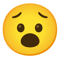 Worried face and Face with open mouth