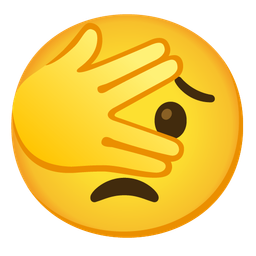 Worried face and Face with peeking eye