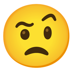 Worried face and Face with raised eyebrow