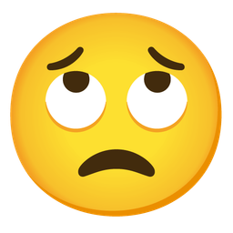 Worried face and Face with rolling eyes