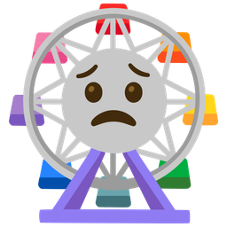 Worried face and Ferris wheel