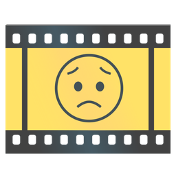 Worried face and Film frames