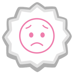 Worried face and Fish cake with swirl