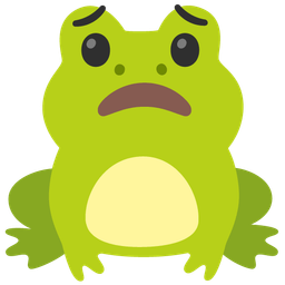 Worried face and Frog