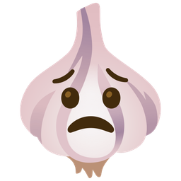 Worried face and Garlic