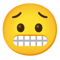 Worried face and Grimacing face