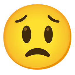 Worried face and Grinning face with big eyes