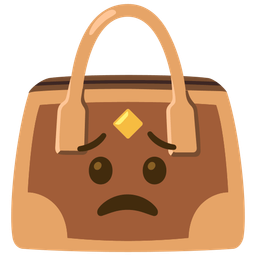 Worried face and Handbag
