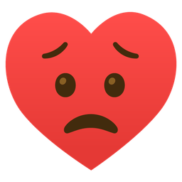 Worried face and Heart suit