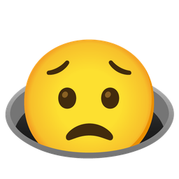 Worried face and Hole