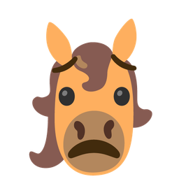 Worried face and Horse