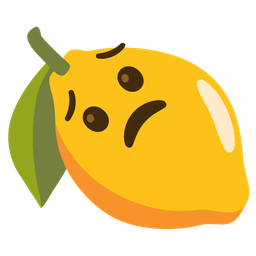 Worried face and Lemon