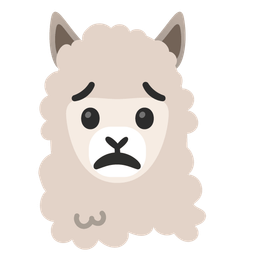 Worried face and Llama