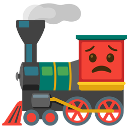worried face and locomotive