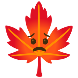 Worried face and Maple leaf