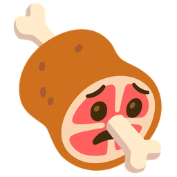 Worried face and Meat on bone