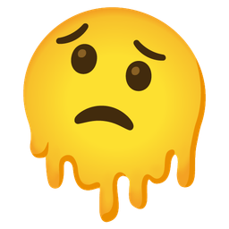 Worried face and Melting face