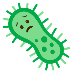 Worried face and Microbe
