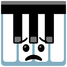 Worried face and Musical keyboard