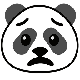 Worried face and Panda