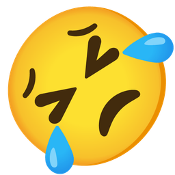 Worried face and Rolling on the floor laughing