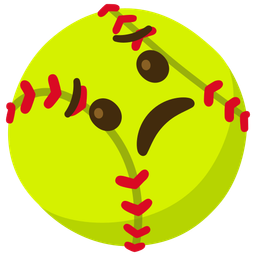 Worried face and Softball