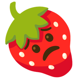 Worried face and Strawberry