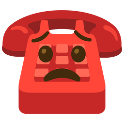 Worried face and Telephone