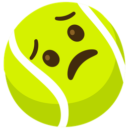 worried face and tennis