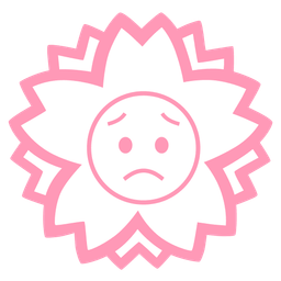 Worried face and White flower
