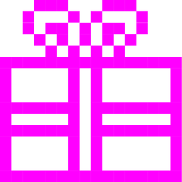 wrapped gift and alien monster